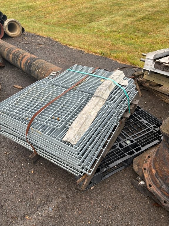 Lot Of Galvanized Grating